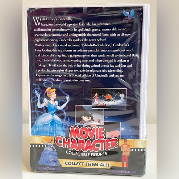 New CINDERELLA Disney Movie Godmother VHS Figure w/mini display Collection RARE - Picture 3 of 7